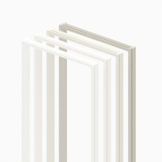 画像2: ワイドボディUB枠 左右枠 S-60 （60×25mm / 定尺 2000・2100・2200mm） | 高発泡硬質樹脂製 耐水・防腐 (2)