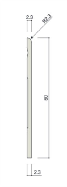 画像1: A-2型巾木 H-60 長さ2000mm バラ売り (1)