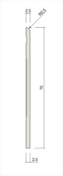 画像1: A-2型巾木 H-75 長さ2000mm バラ売り (1)