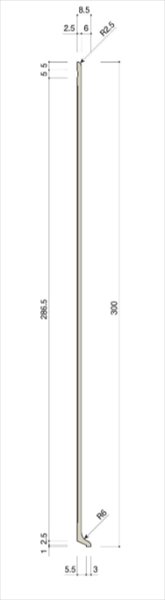 画像1: プロテクター巾木 H-300 300×8.5 定尺:2,000mm バラ売り (1)
